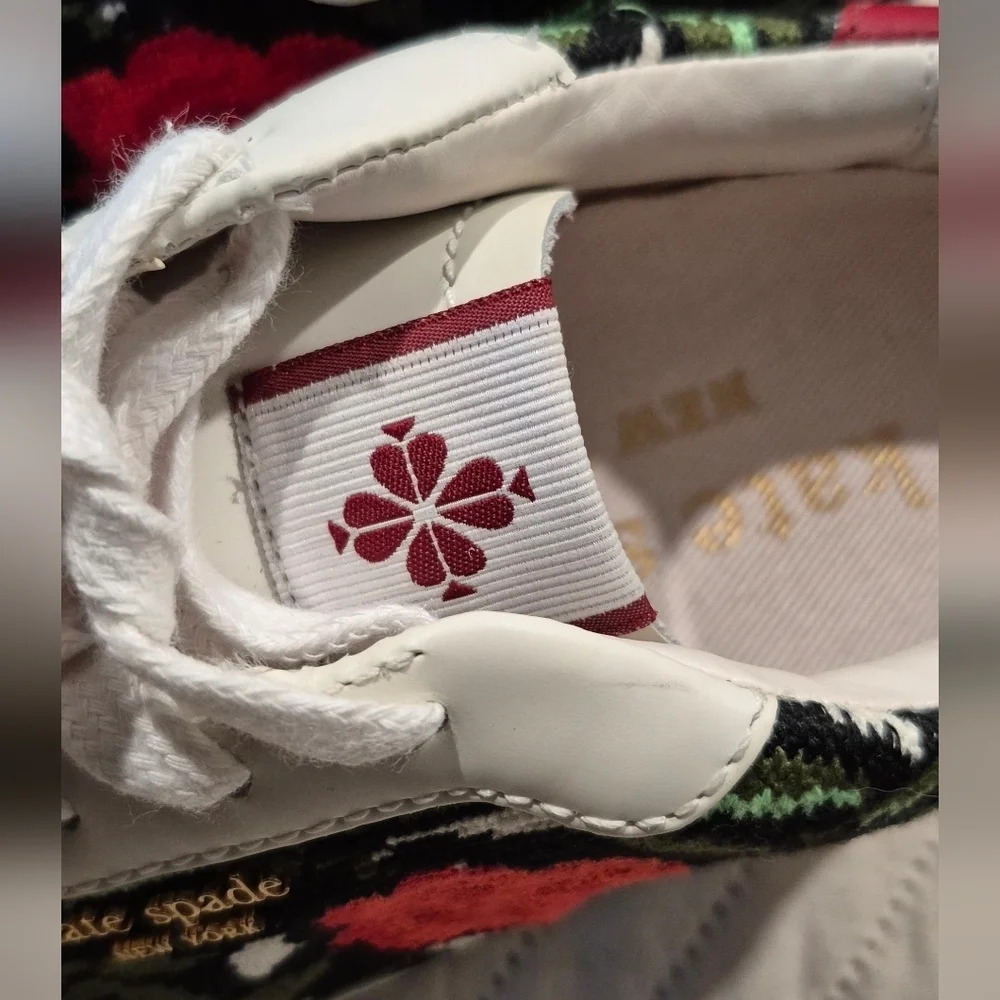 Kate Spade White and Multicolor Sneakers